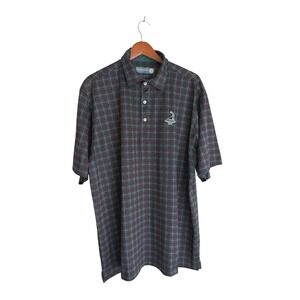 Donald Ross Pinehurst 1895 Tartan Collection Plaid Golf Polo Shirt Mens XL Green